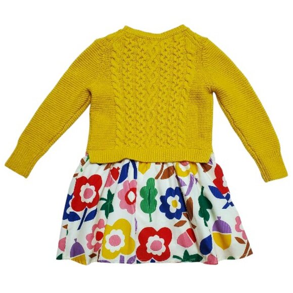 NWT Mini Boden Floral Sweater Dress Size 2-3Y Wool Alpaca - Picture 5 of 7